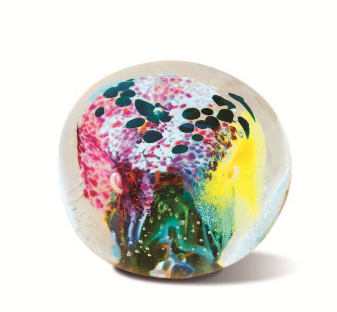 A handcrafted paperweight purchased by Wendy Kwok ’99 from the Craft Center in 1996