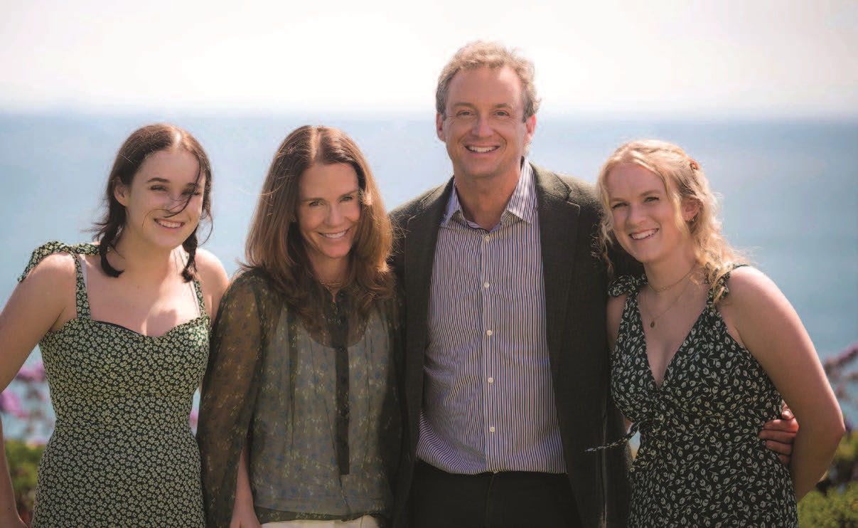 Sally and John Hood, pictured center with daughters Lizzy (left) and Allison (right), have supported a number of causes at UC San Diego.